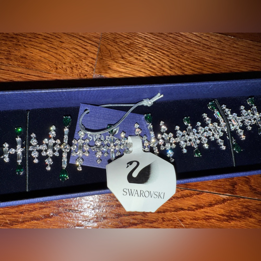 Swarovski Silver and Green Crystal Hair Accessory